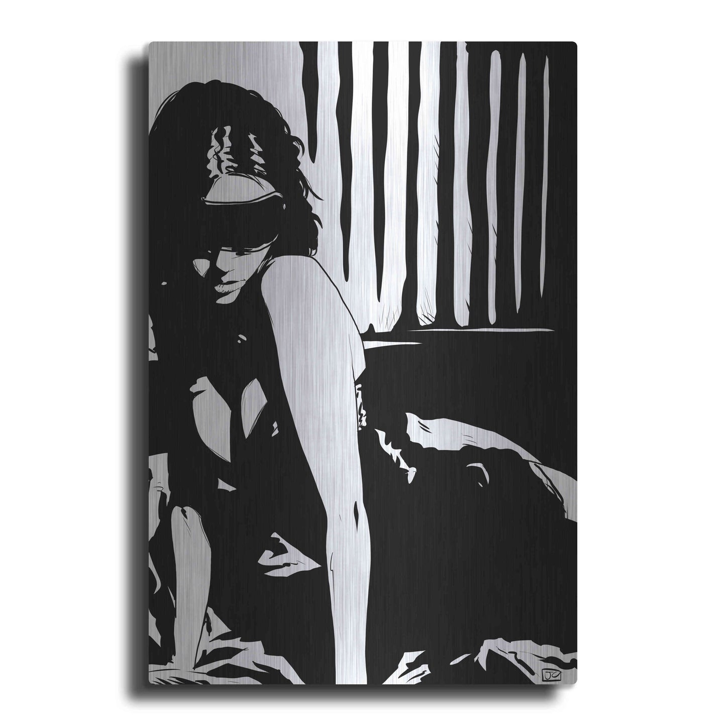 Luxe Metal Art 'Blindfold' by Giuseppe Cristiano, Metal Wall Art