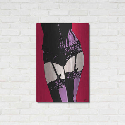 Luxe Metal Art 'Purple Corset' by Giuseppe Cristiano, Metal Wall Art,24x36