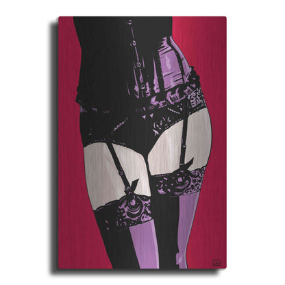 Luxe Metal Art 'Purple Corset' by Giuseppe Cristiano, Metal Wall Art