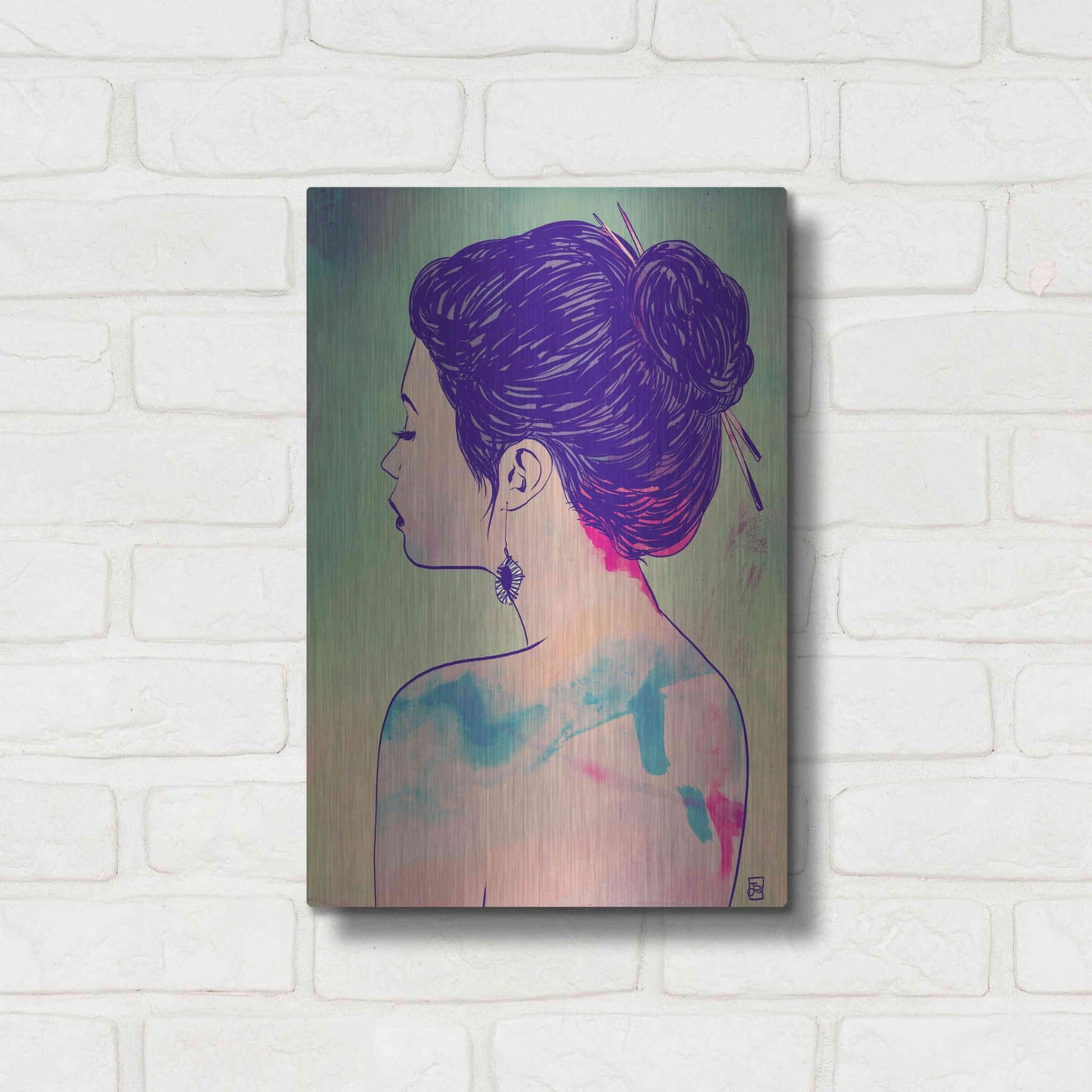 Luxe Metal Art 'Colors' by Giuseppe Cristiano, Metal Wall Art,12x16