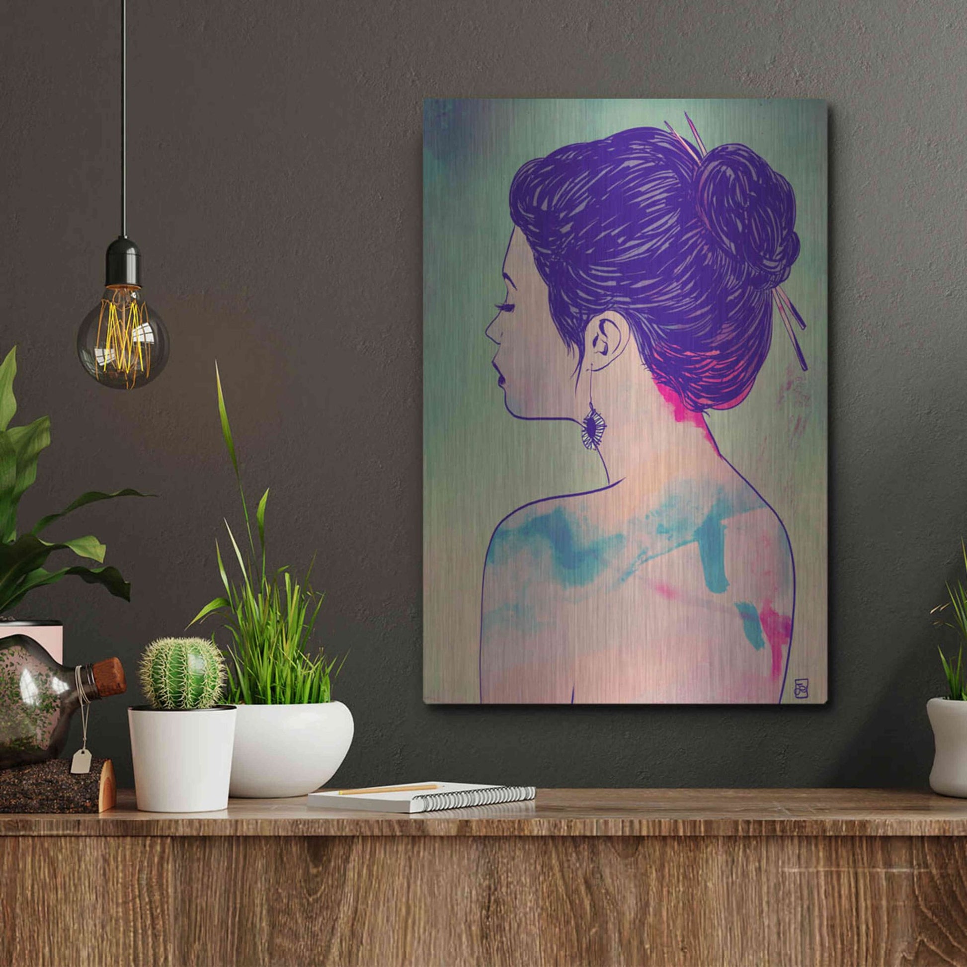 Luxe Metal Art 'Colors' by Giuseppe Cristiano, Metal Wall Art,12x16