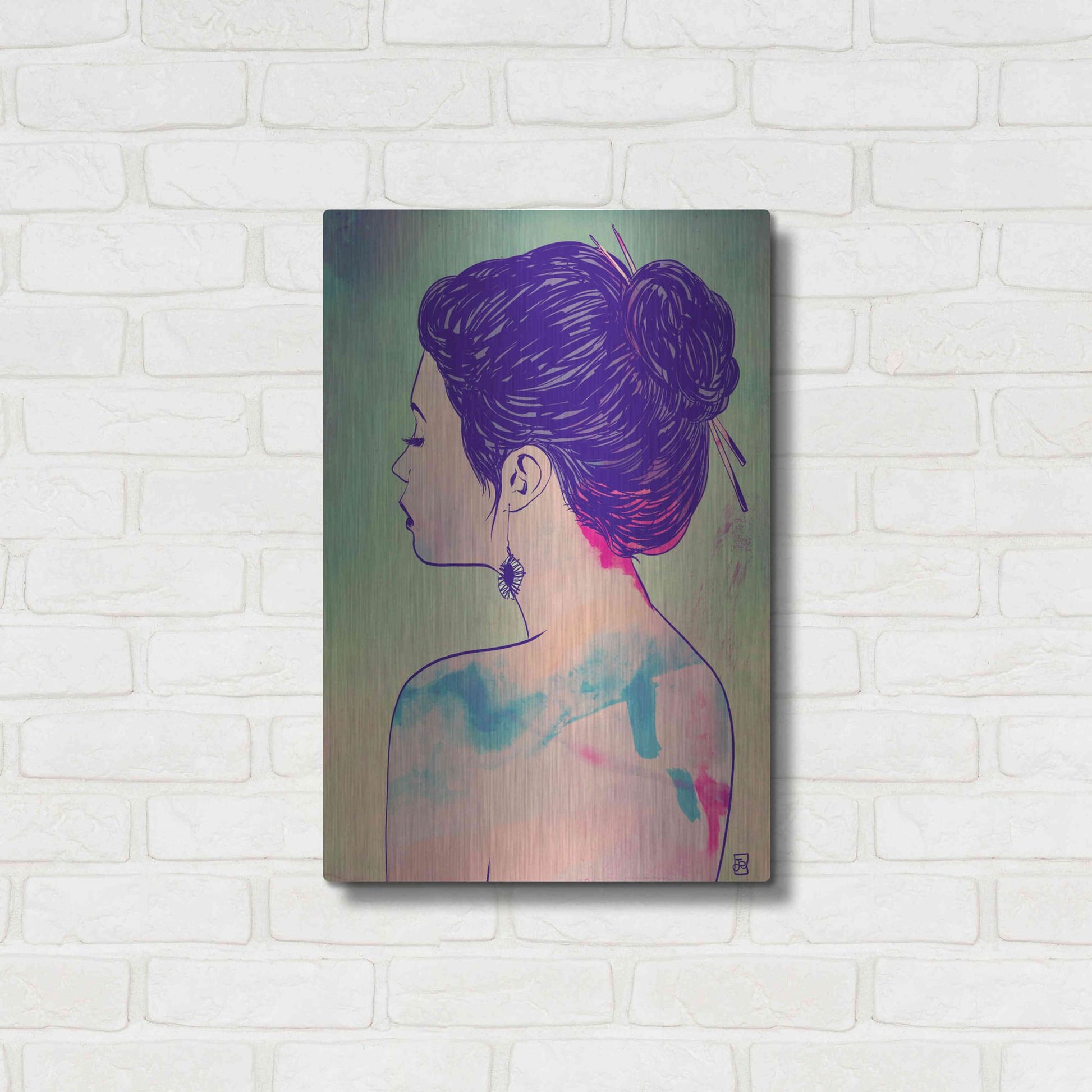 Luxe Metal Art 'Colors' by Giuseppe Cristiano, Metal Wall Art,16x24