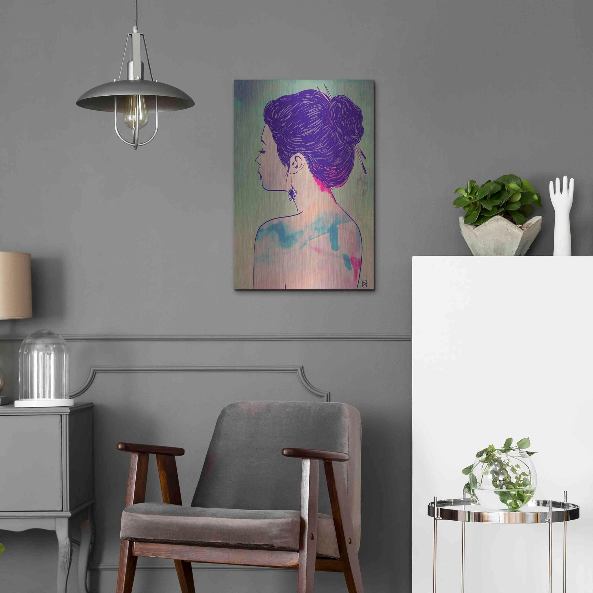 Luxe Metal Art 'Colors' by Giuseppe Cristiano, Metal Wall Art,16x24