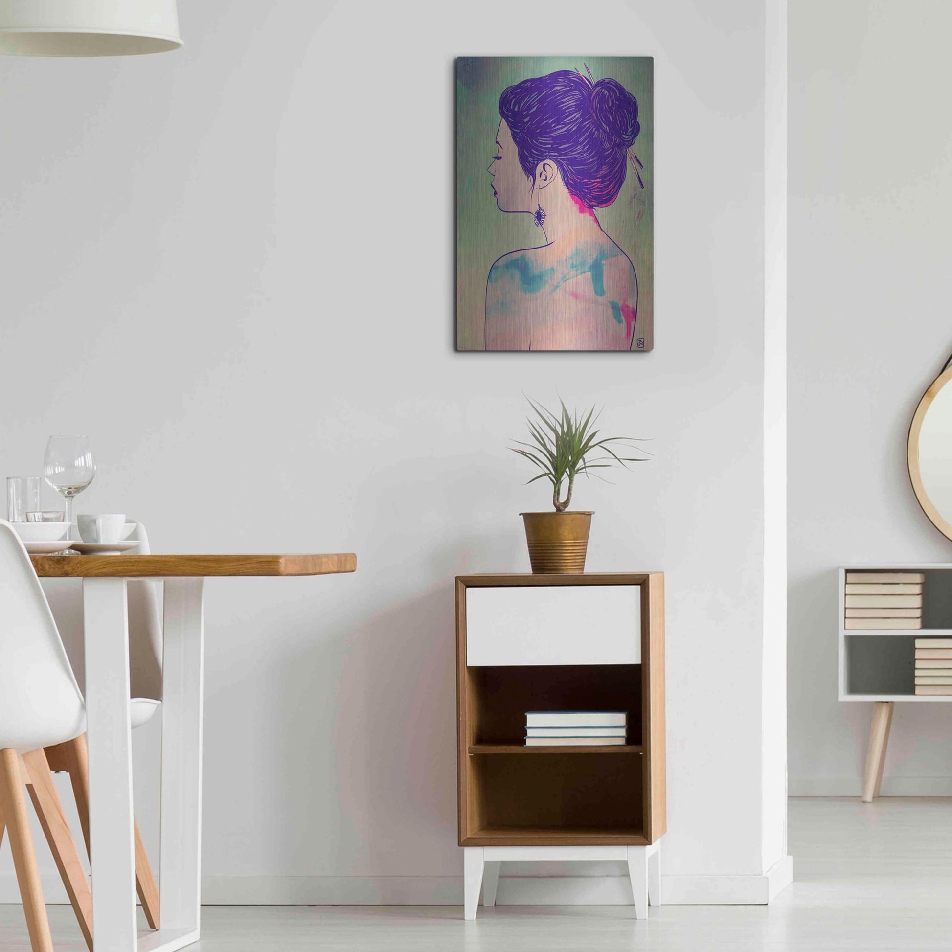 Luxe Metal Art 'Colors' by Giuseppe Cristiano, Metal Wall Art,16x24