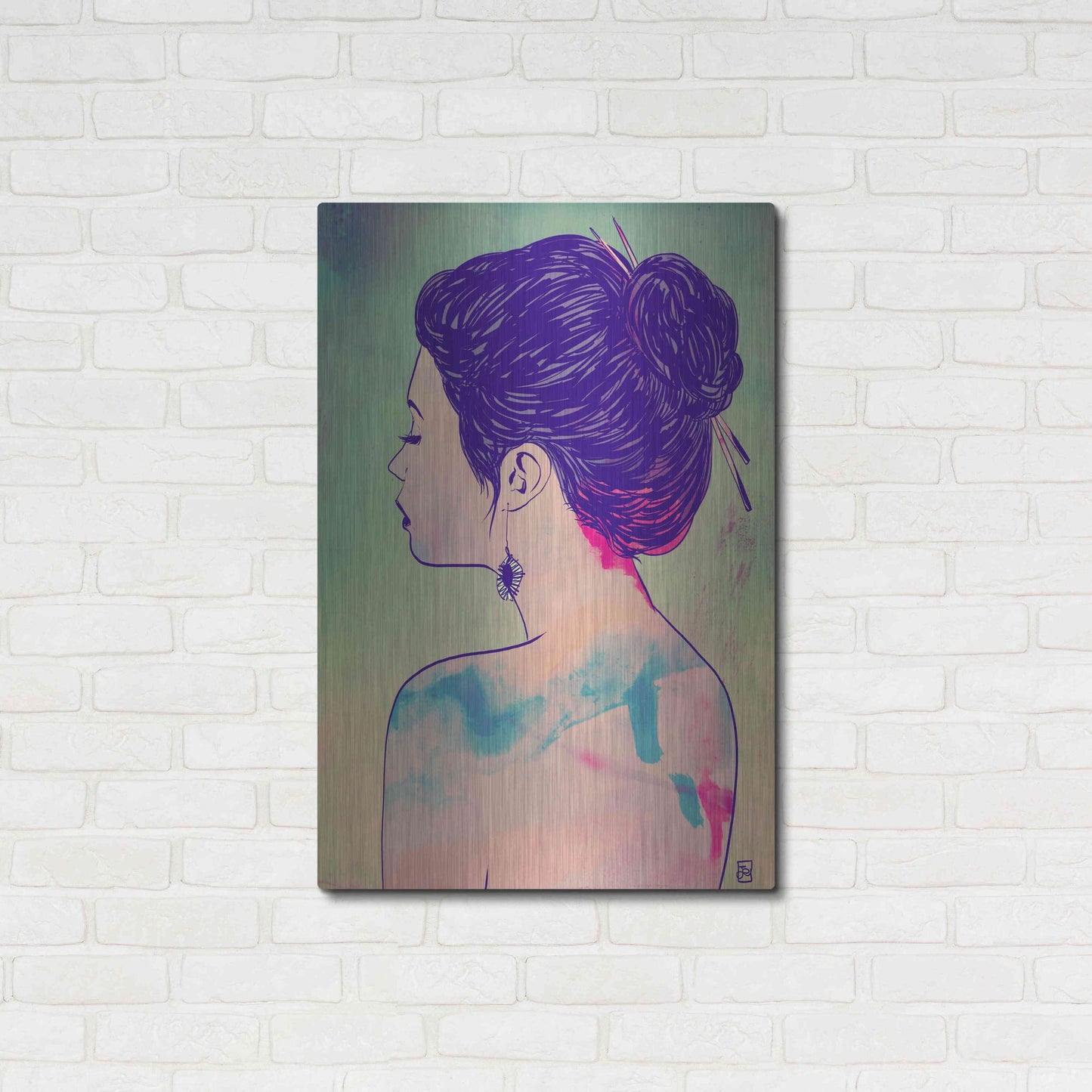 Luxe Metal Art 'Colors' by Giuseppe Cristiano, Metal Wall Art,24x36