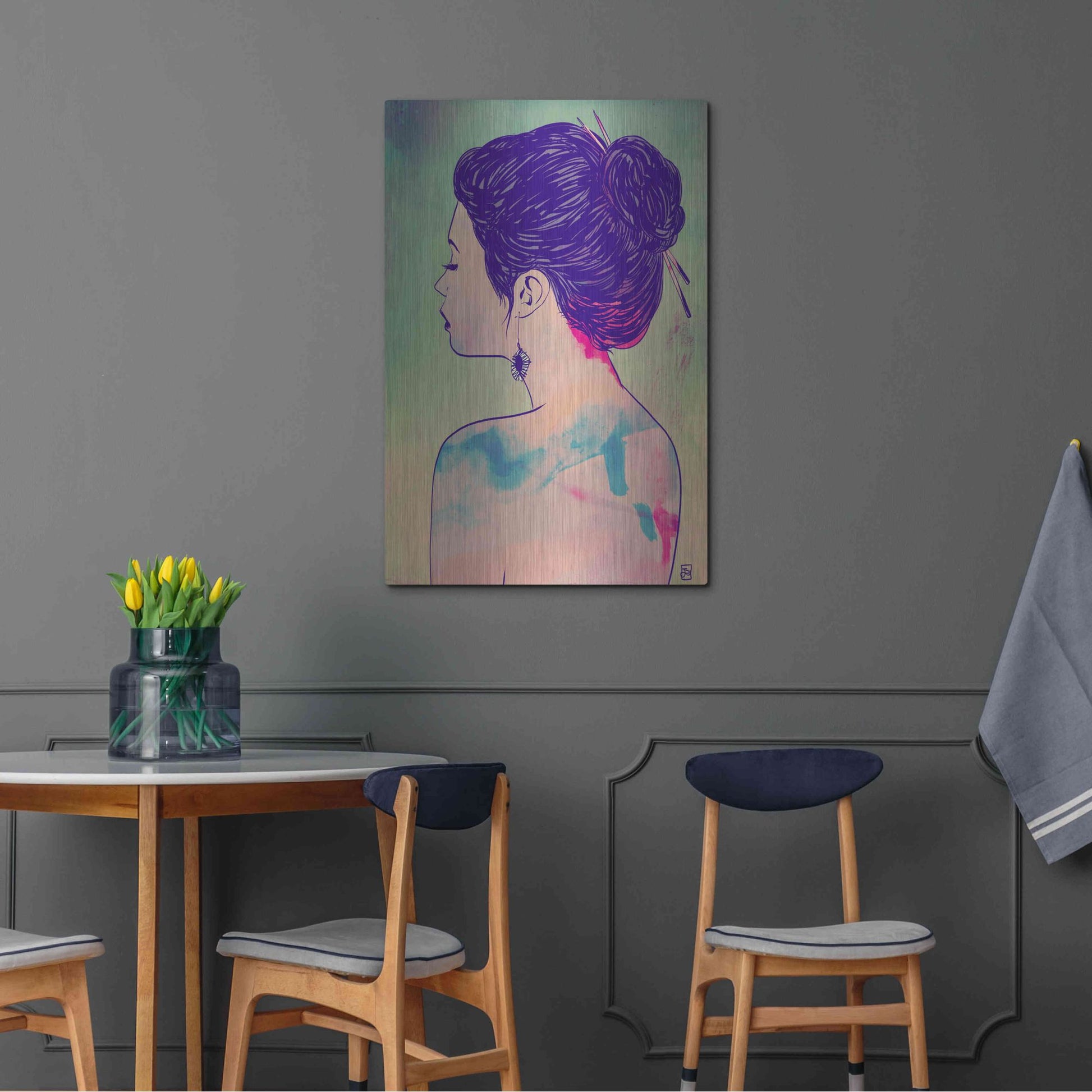 Luxe Metal Art 'Colors' by Giuseppe Cristiano, Metal Wall Art,24x36