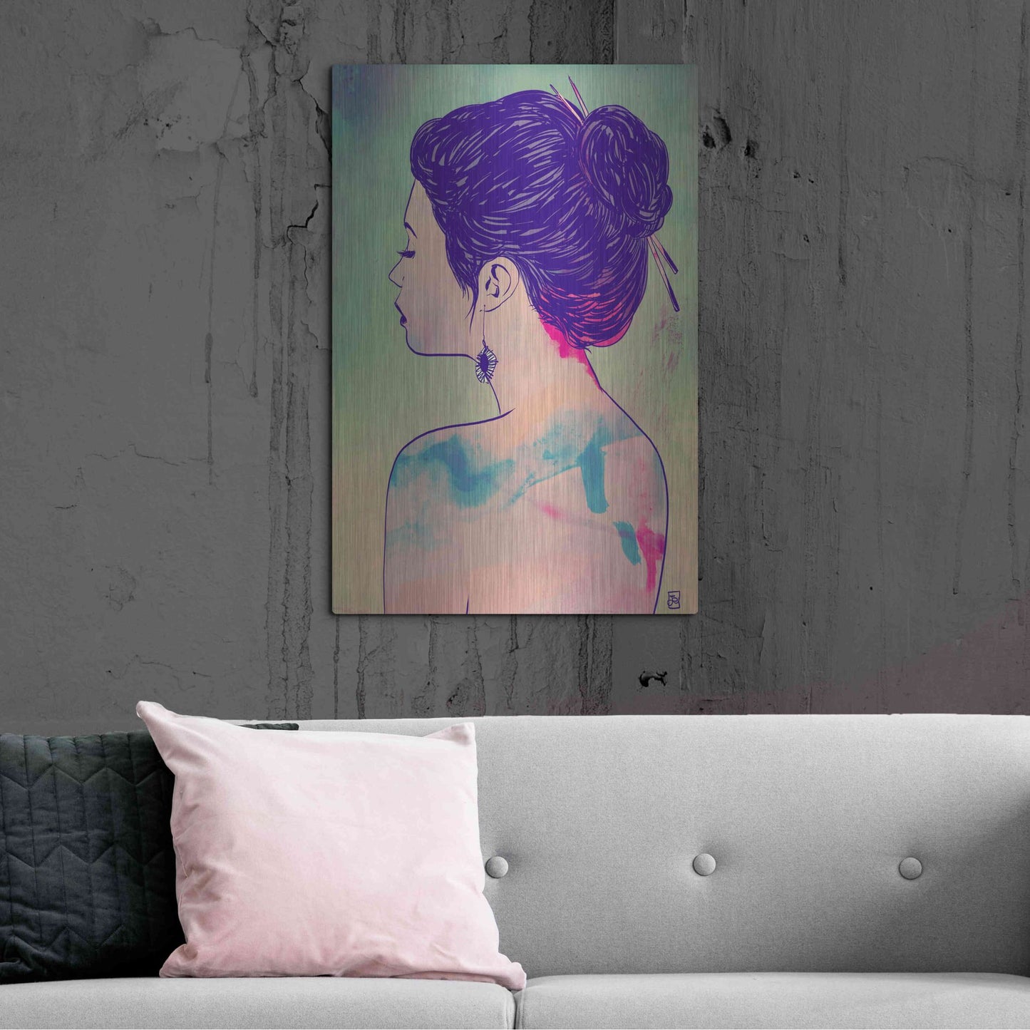 Luxe Metal Art 'Colors' by Giuseppe Cristiano, Metal Wall Art,24x36