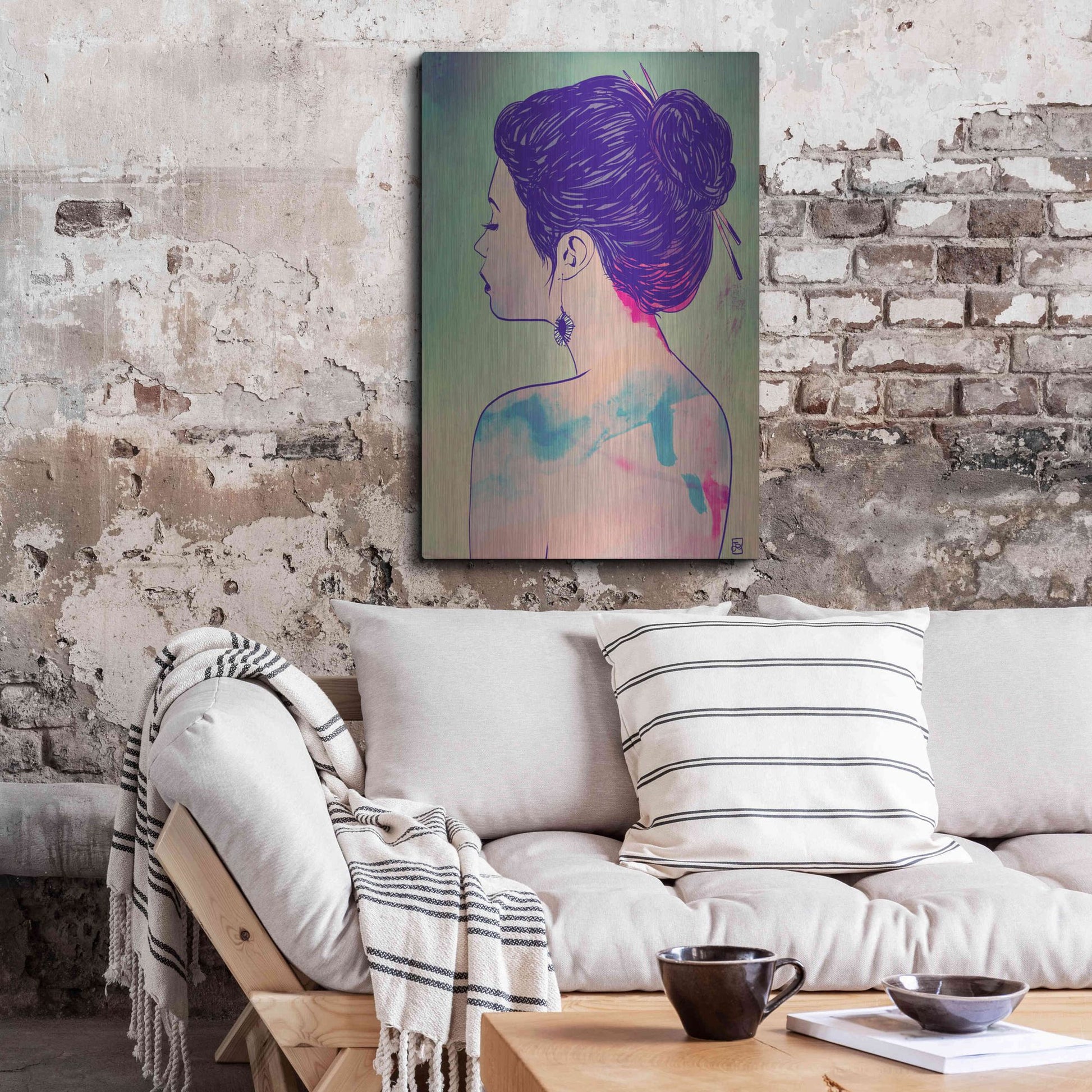 Luxe Metal Art 'Colors' by Giuseppe Cristiano, Metal Wall Art,24x36