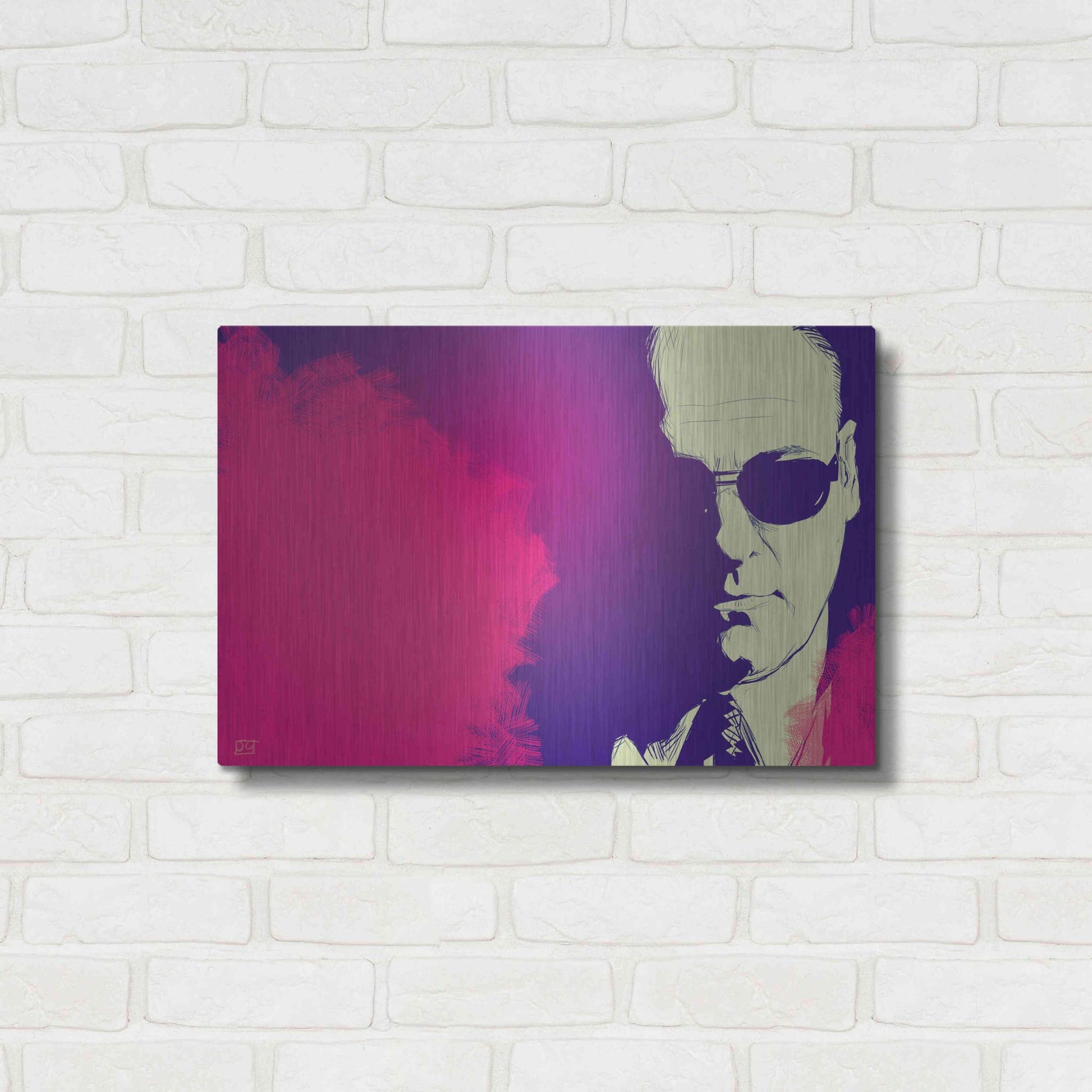 Luxe Metal Art 'JGandolfini' by Giuseppe Cristiano, Metal Wall Art,24x16