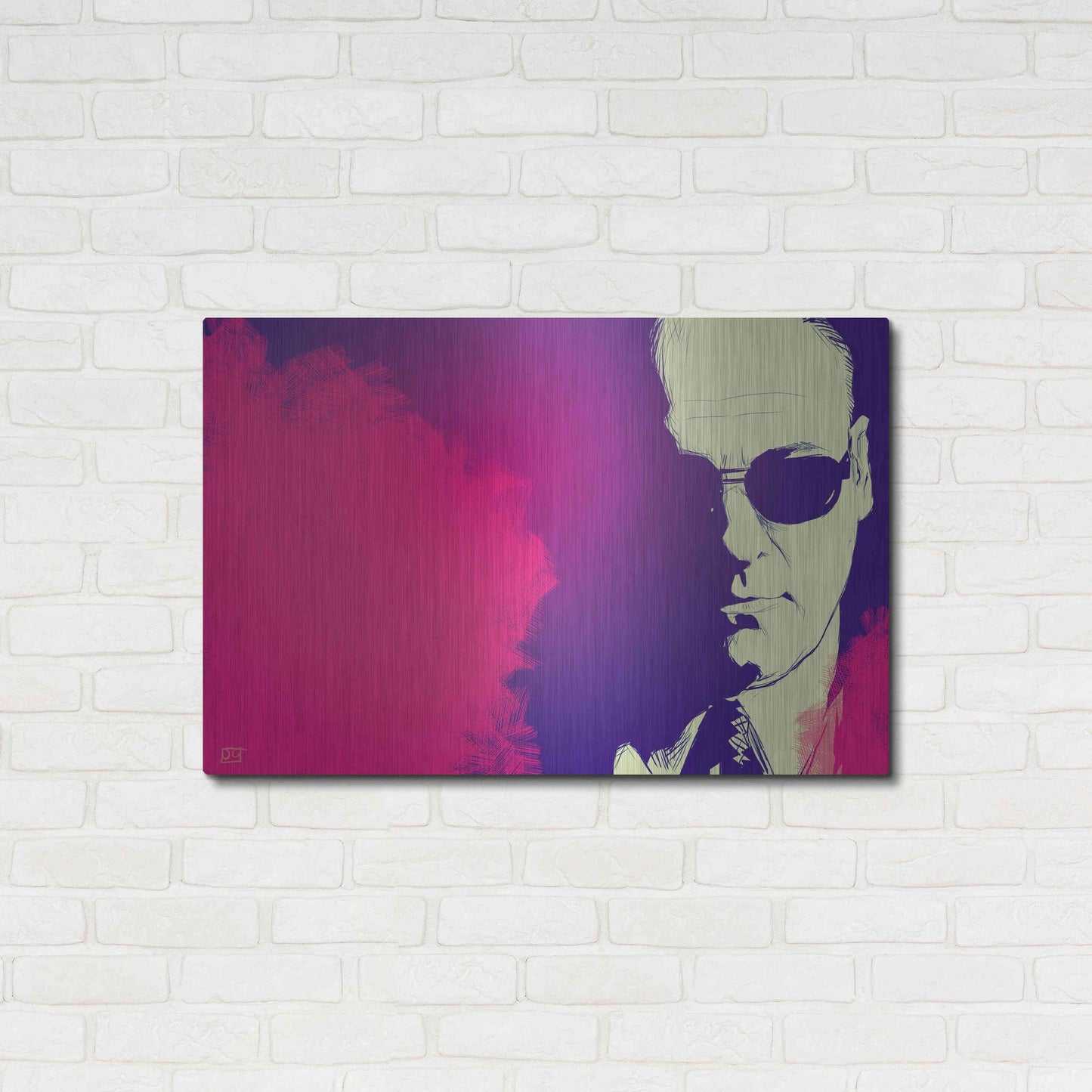 Luxe Metal Art 'JGandolfini' by Giuseppe Cristiano, Metal Wall Art,36x24