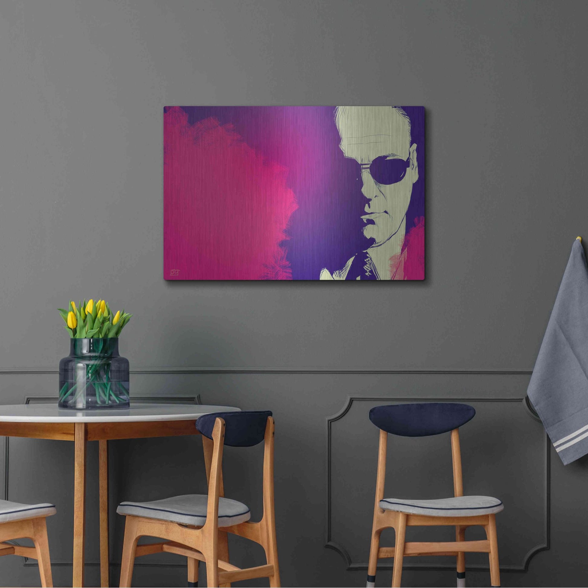 Luxe Metal Art 'JGandolfini' by Giuseppe Cristiano, Metal Wall Art,36x24