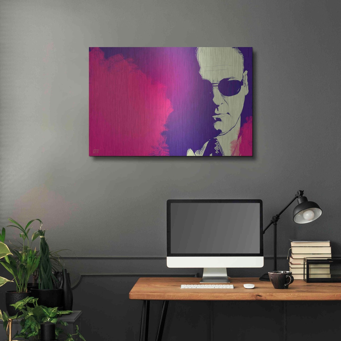 Luxe Metal Art 'JGandolfini' by Giuseppe Cristiano, Metal Wall Art,36x24