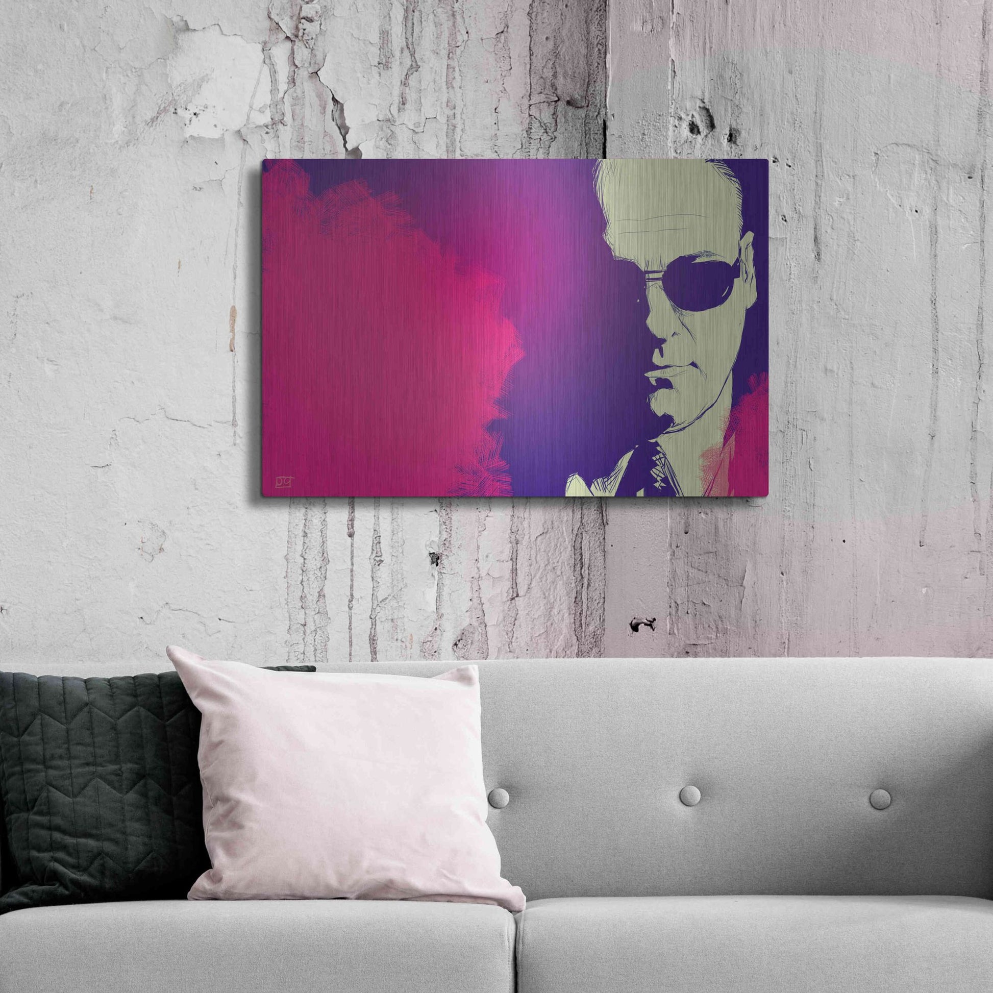 Luxe Metal Art 'JGandolfini' by Giuseppe Cristiano, Metal Wall Art,36x24