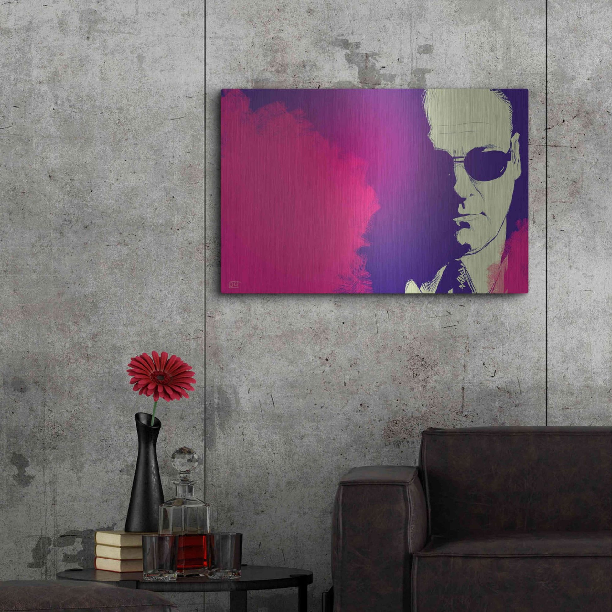 Luxe Metal Art 'JGandolfini' by Giuseppe Cristiano, Metal Wall Art,36x24
