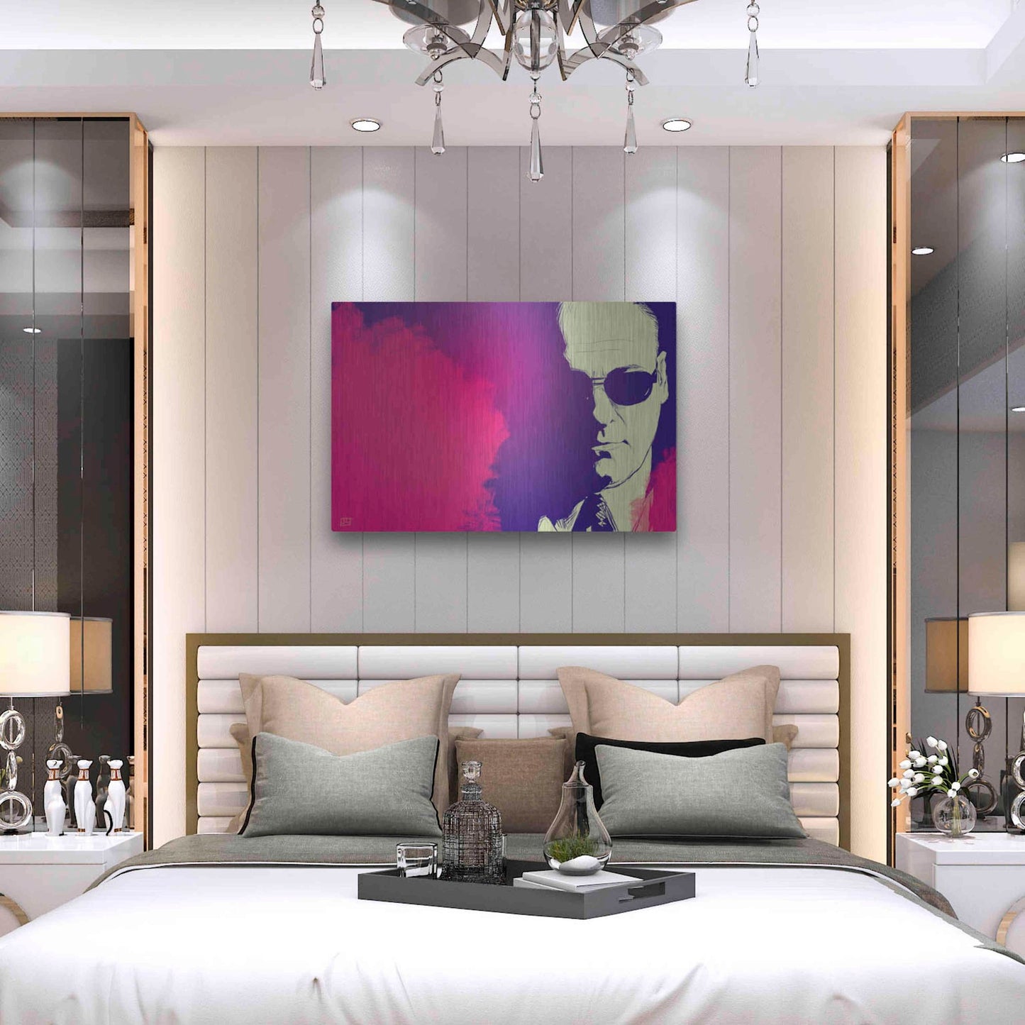 Luxe Metal Art 'JGandolfini' by Giuseppe Cristiano, Metal Wall Art,36x24