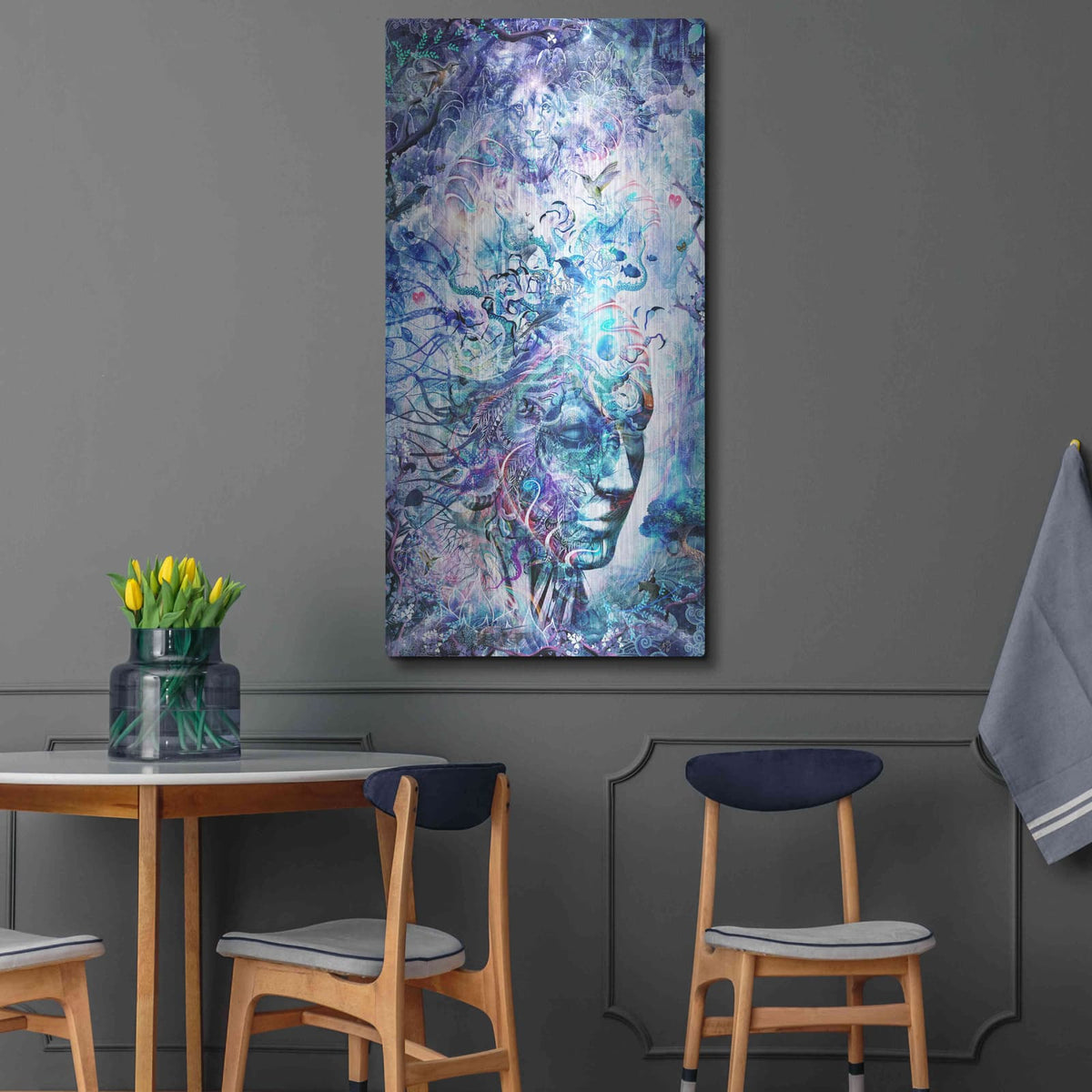'Dreams of Unity' by Cameron Gray – Metal Wall Art, 24x48 room view