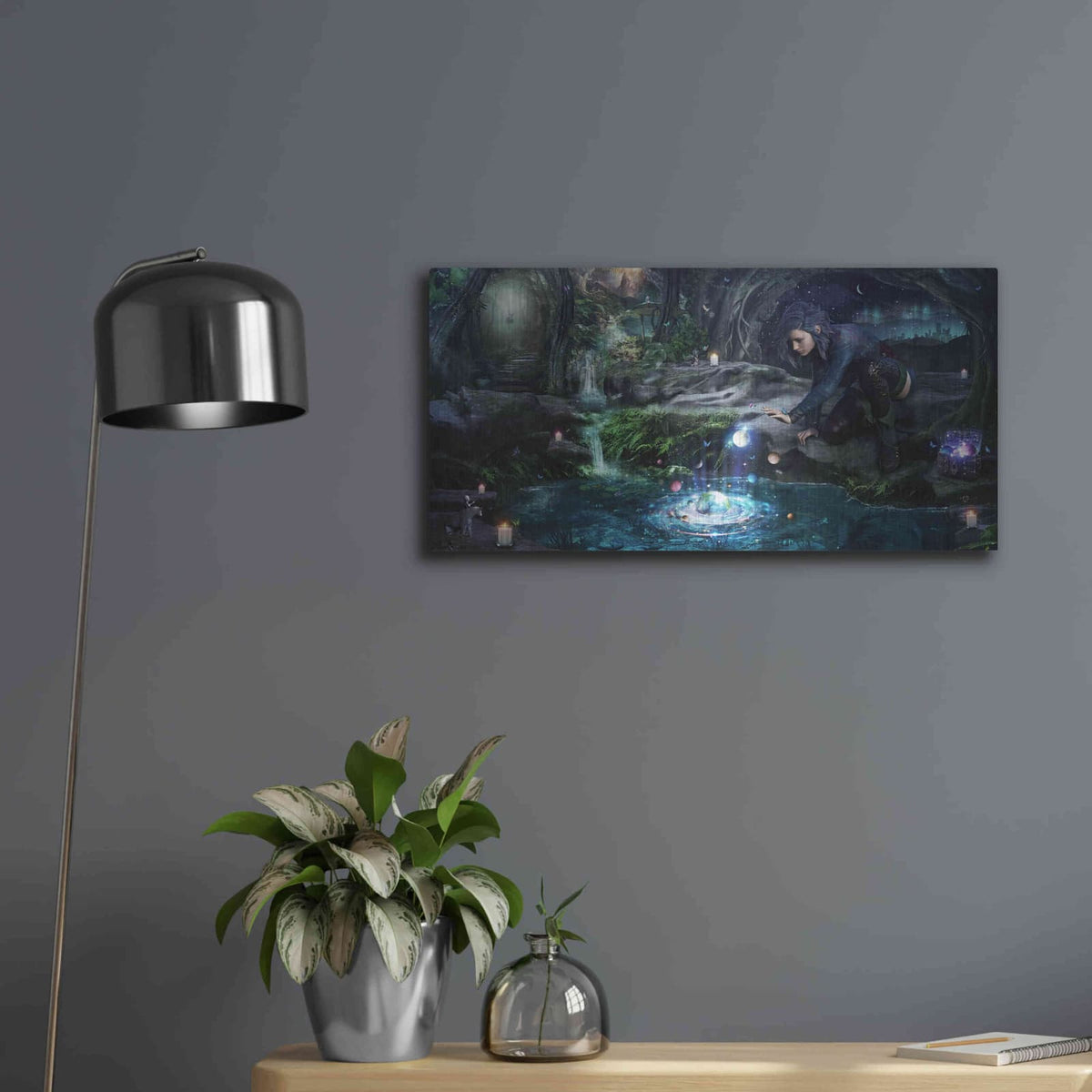 'The Collector' by Cameron Gray – Metal Wall Art, 24x12 room view