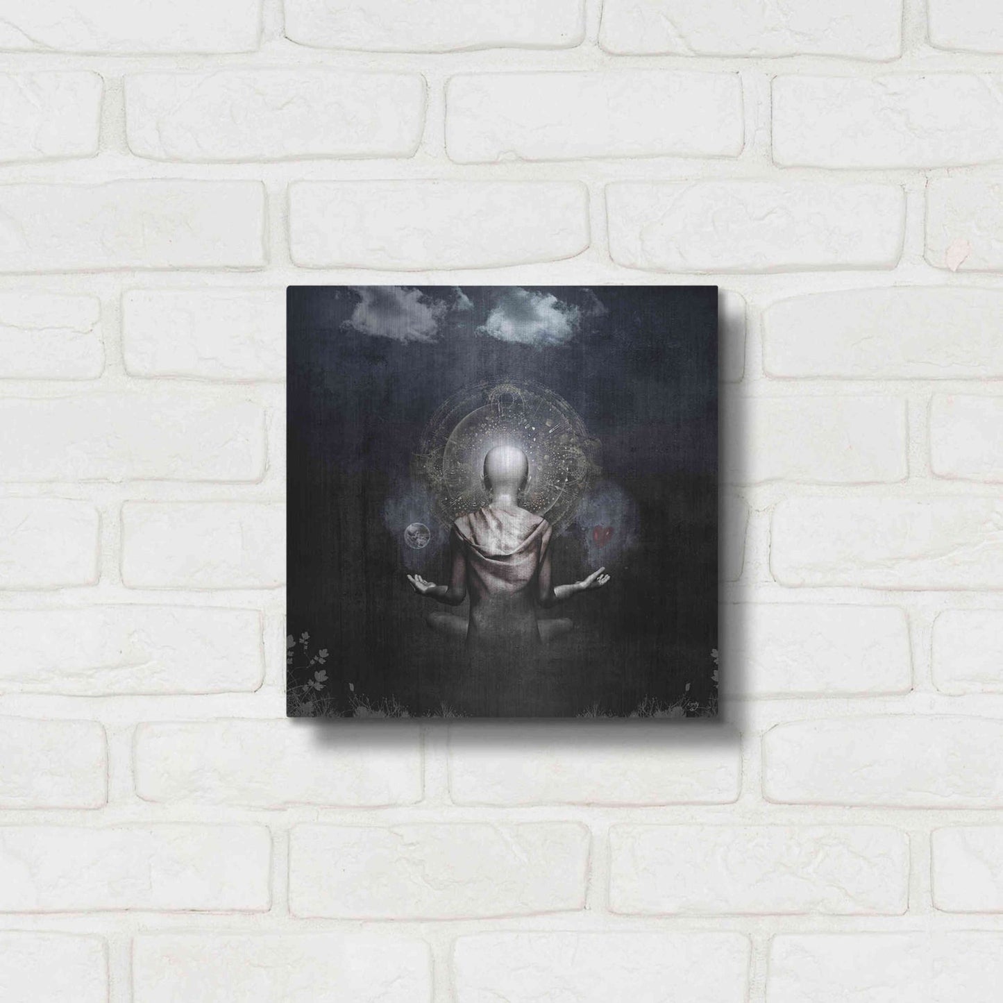 Luxe Metal Art 'The Projection' by Cameron Gray, Metal Wall Art,12x12