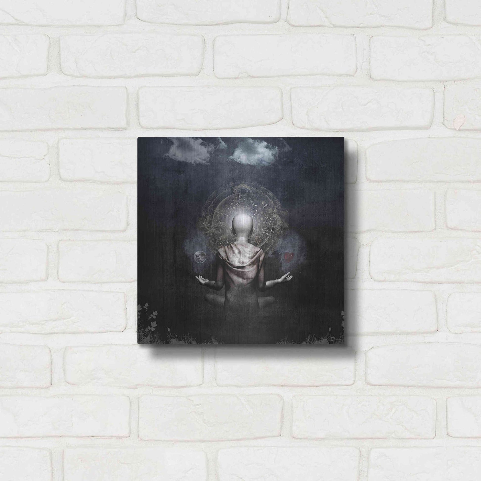 Luxe Metal Art 'The Projection' by Cameron Gray, Metal Wall Art,12x12