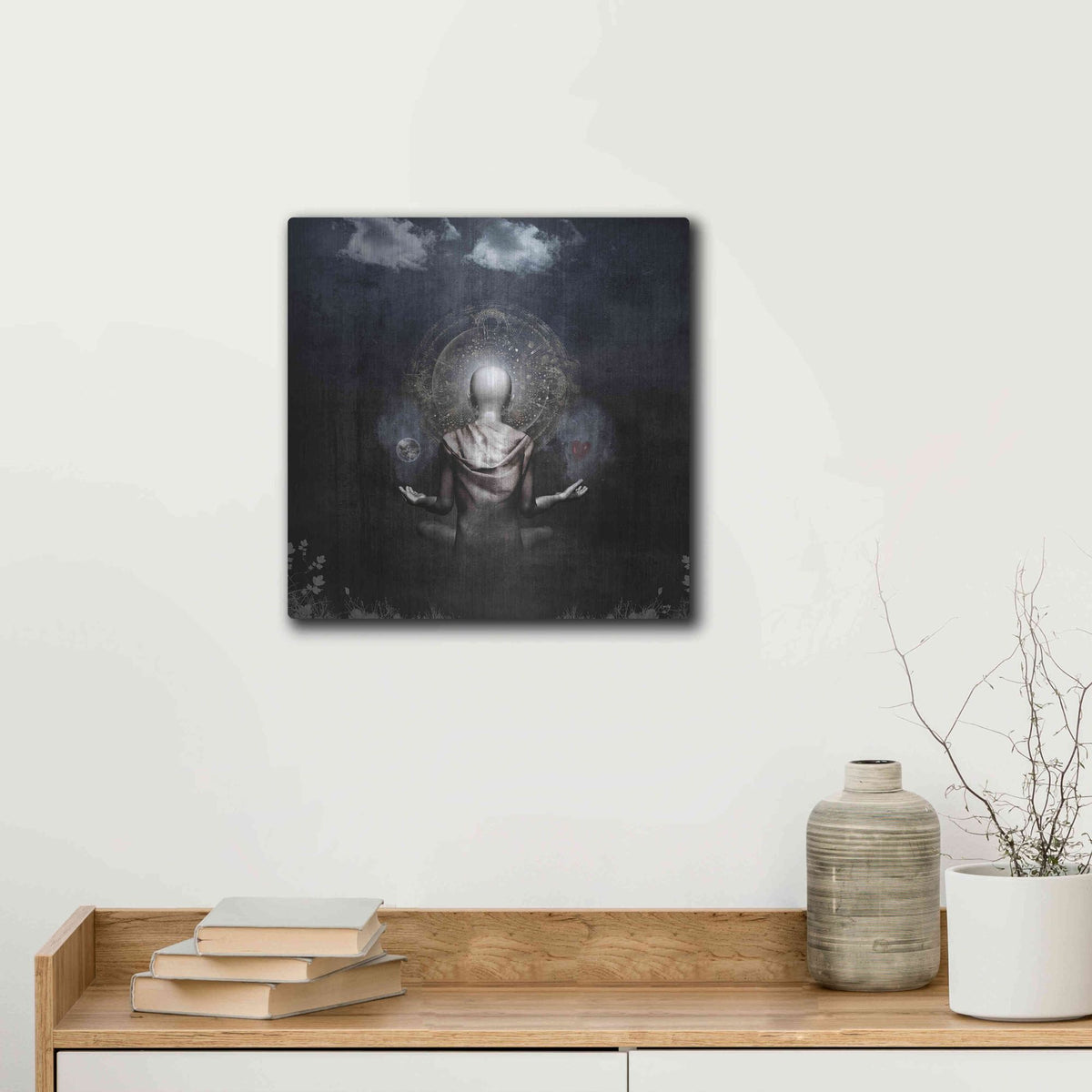 Luxe Metal Art 'The Projection' by Cameron Gray, Metal Wall Art,12x12