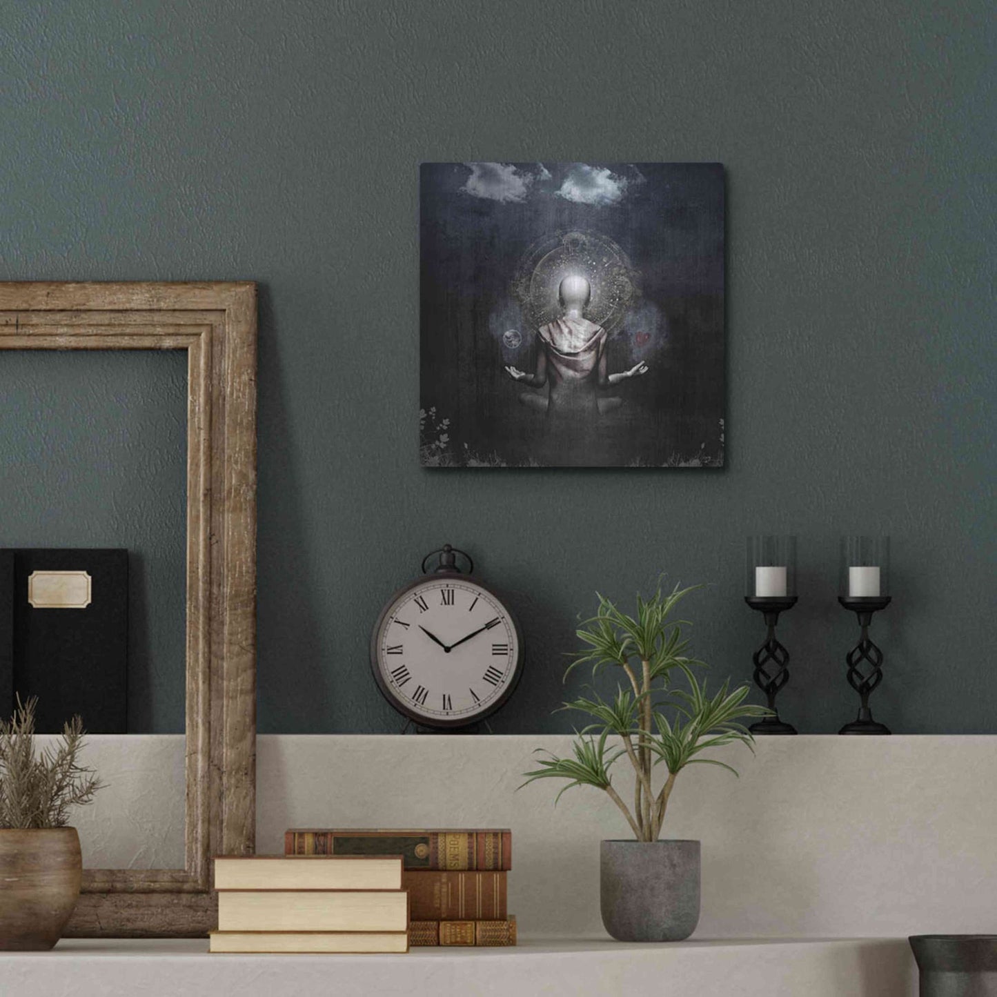 Luxe Metal Art 'The Projection' by Cameron Gray, Metal Wall Art,12x12