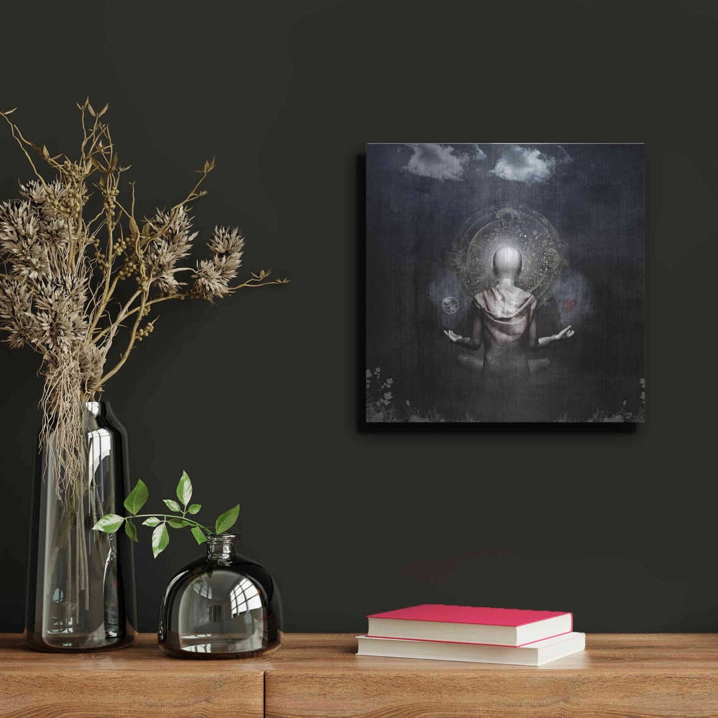Luxe Metal Art 'The Projection' by Cameron Gray, Metal Wall Art,12x12