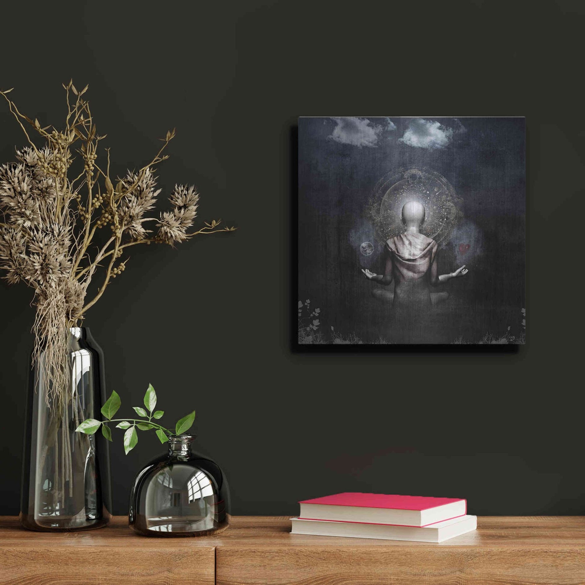 Luxe Metal Art 'The Projection' by Cameron Gray, Metal Wall Art,12x12