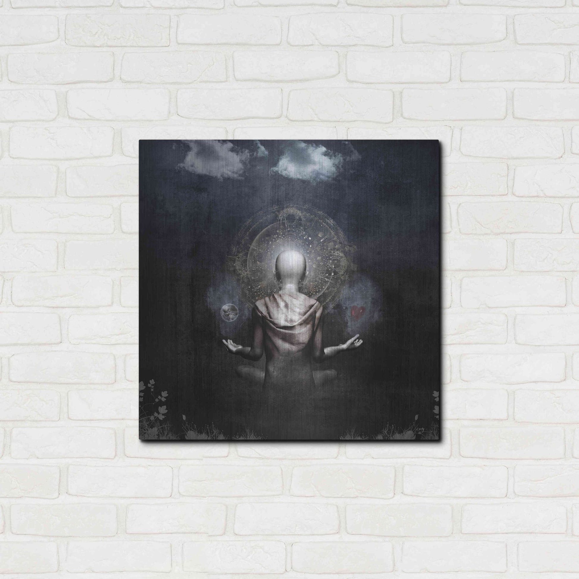 Luxe Metal Art 'The Projection' by Cameron Gray, Metal Wall Art,24x24