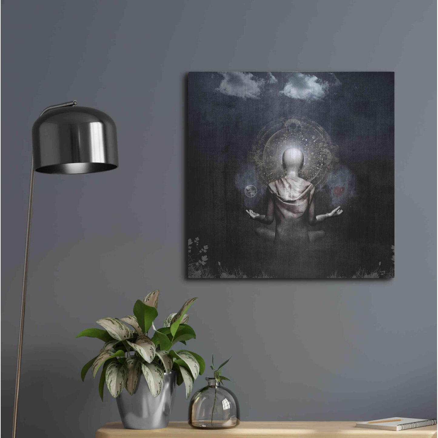 Luxe Metal Art 'The Projection' by Cameron Gray, Metal Wall Art,24x24
