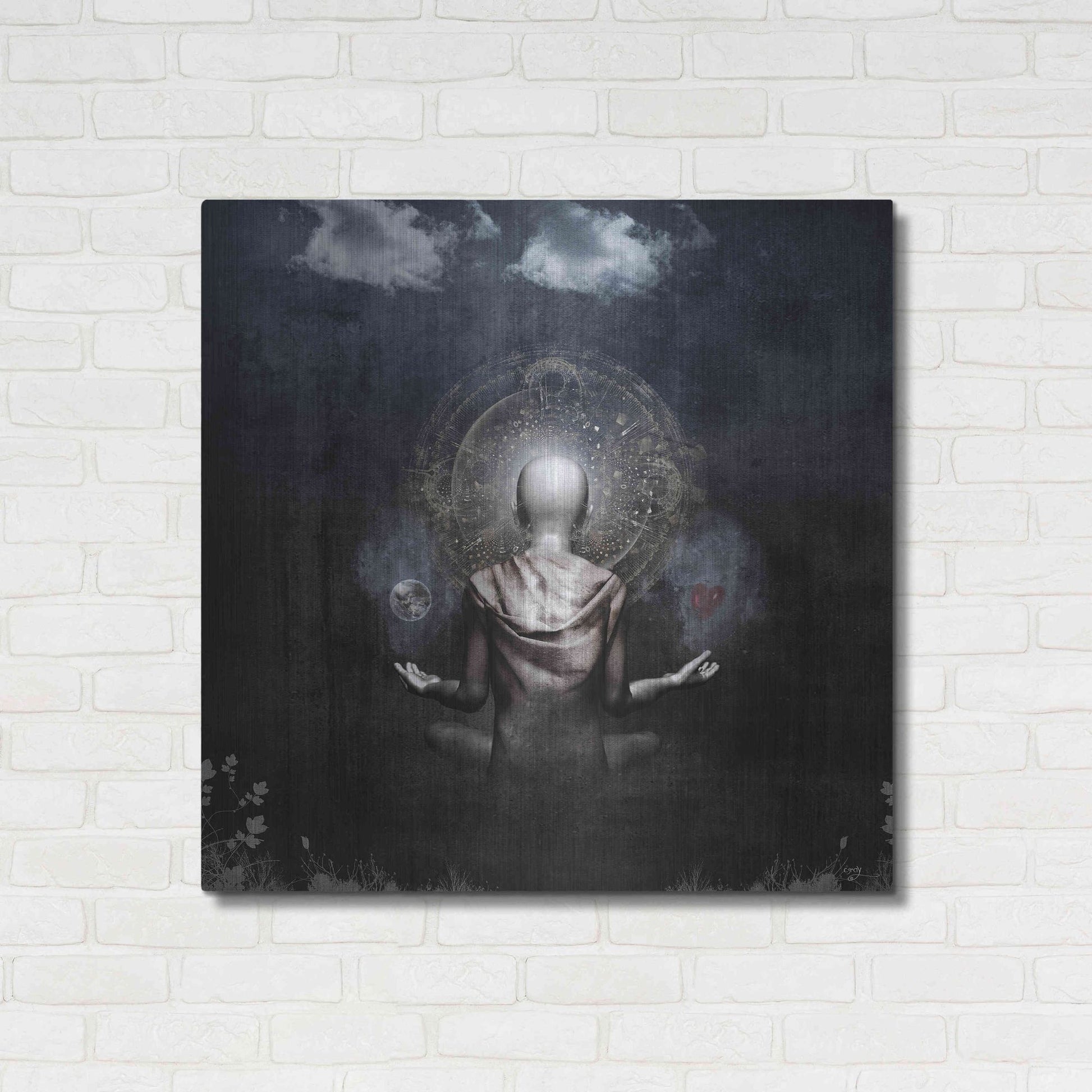 Luxe Metal Art 'The Projection' by Cameron Gray, Metal Wall Art,36x36