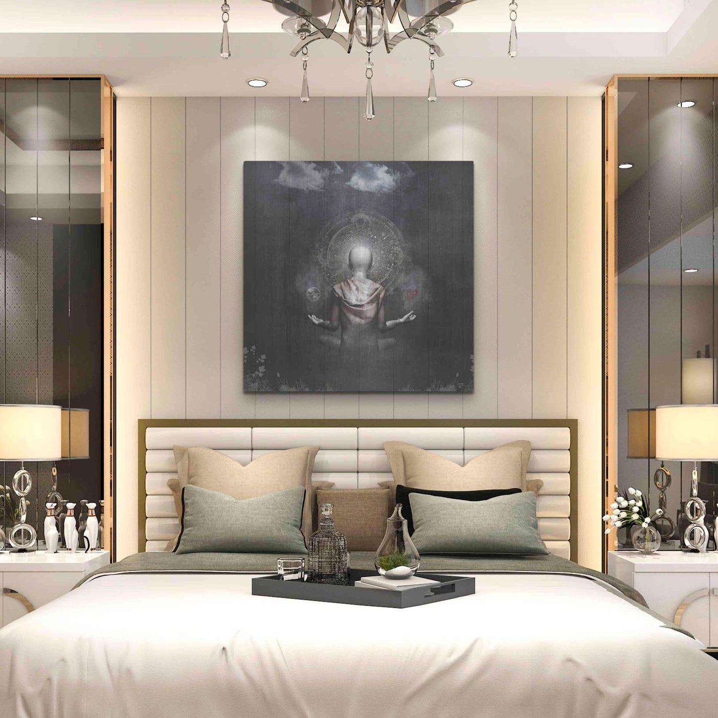 Luxe Metal Art 'The Projection' by Cameron Gray, Metal Wall Art,36x36