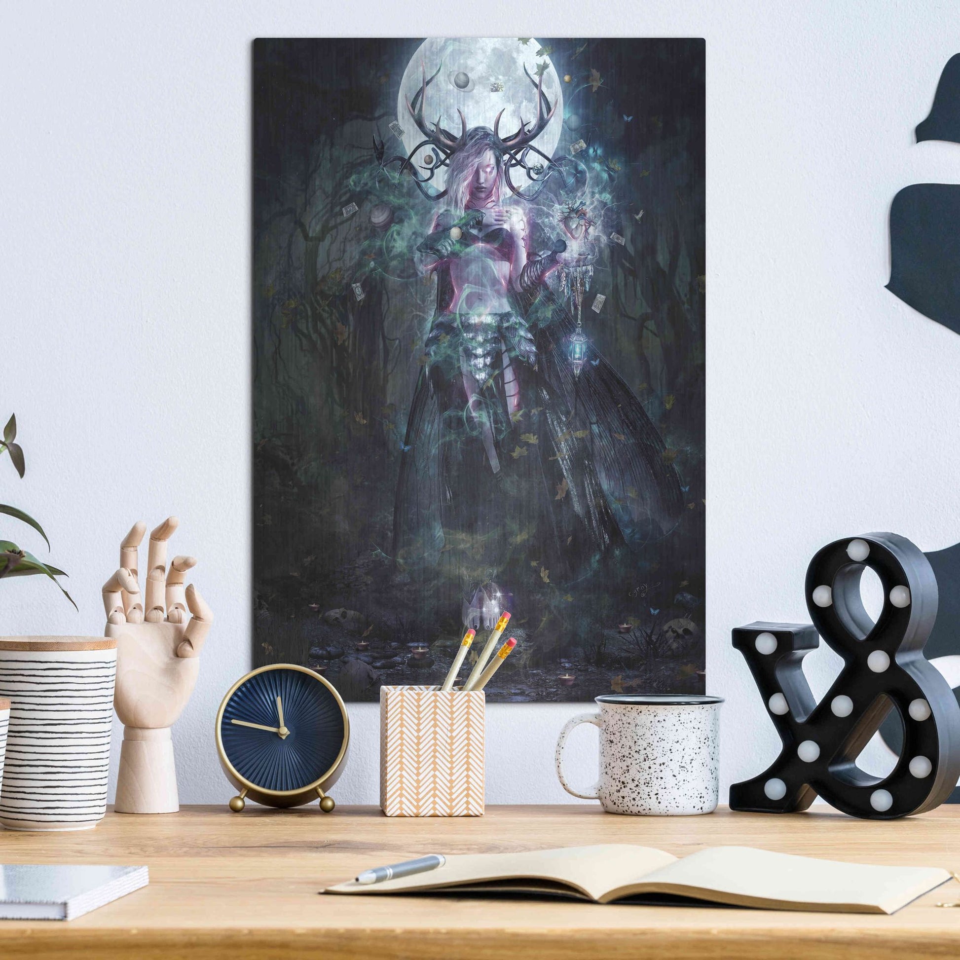 Luxe Metal Art 'The Dreamcatcher' by Cameron Gray, Metal Wall Art,12x16