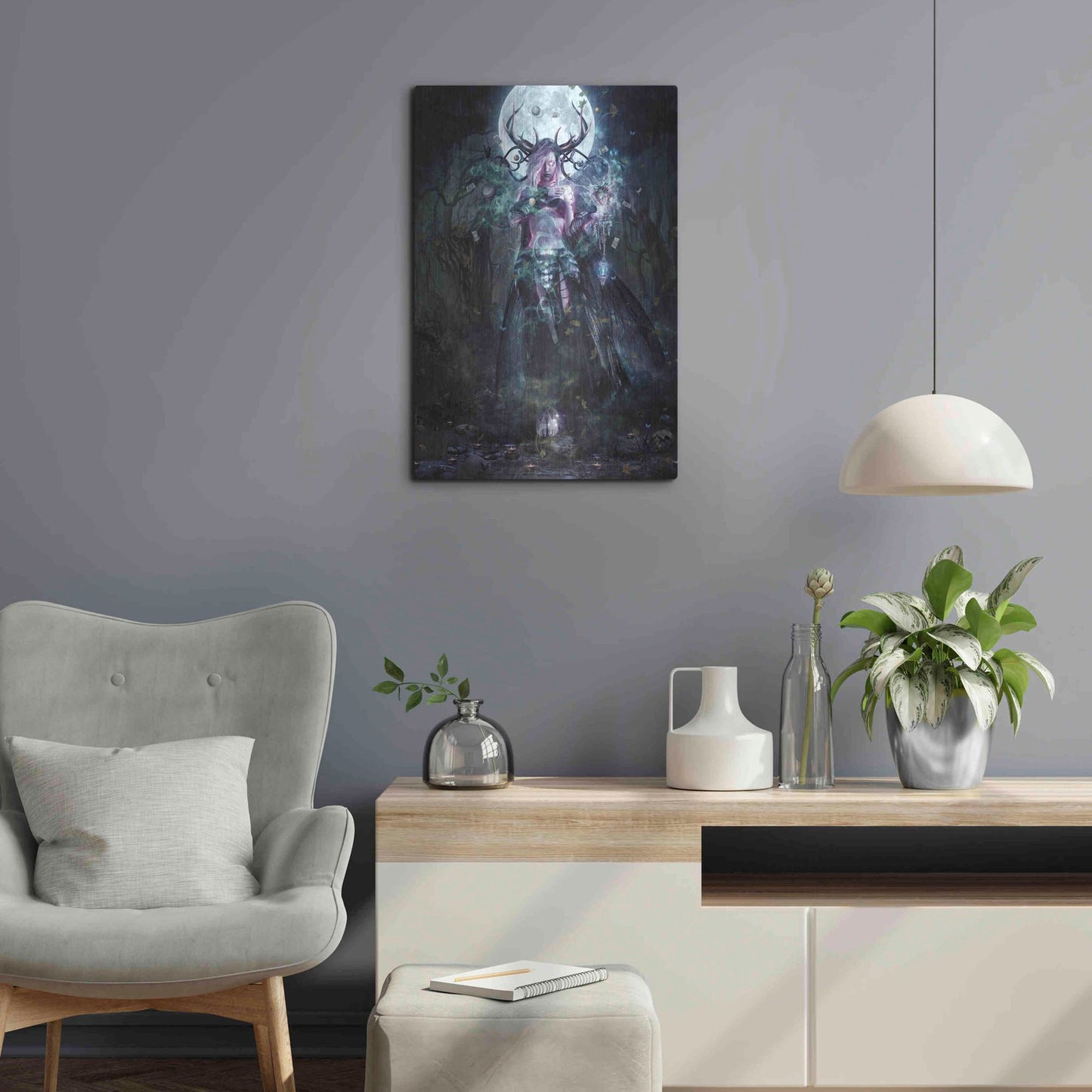 Luxe Metal Art 'The Dreamcatcher' by Cameron Gray, Metal Wall Art,16x24