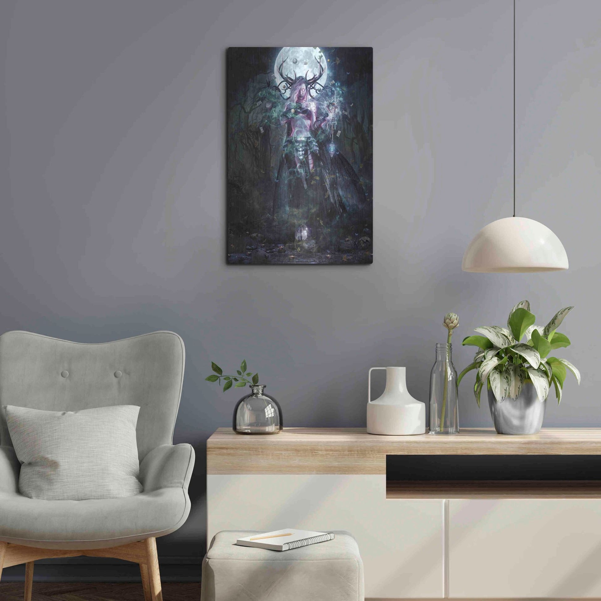 Luxe Metal Art 'The Dreamcatcher' by Cameron Gray, Metal Wall Art,16x24