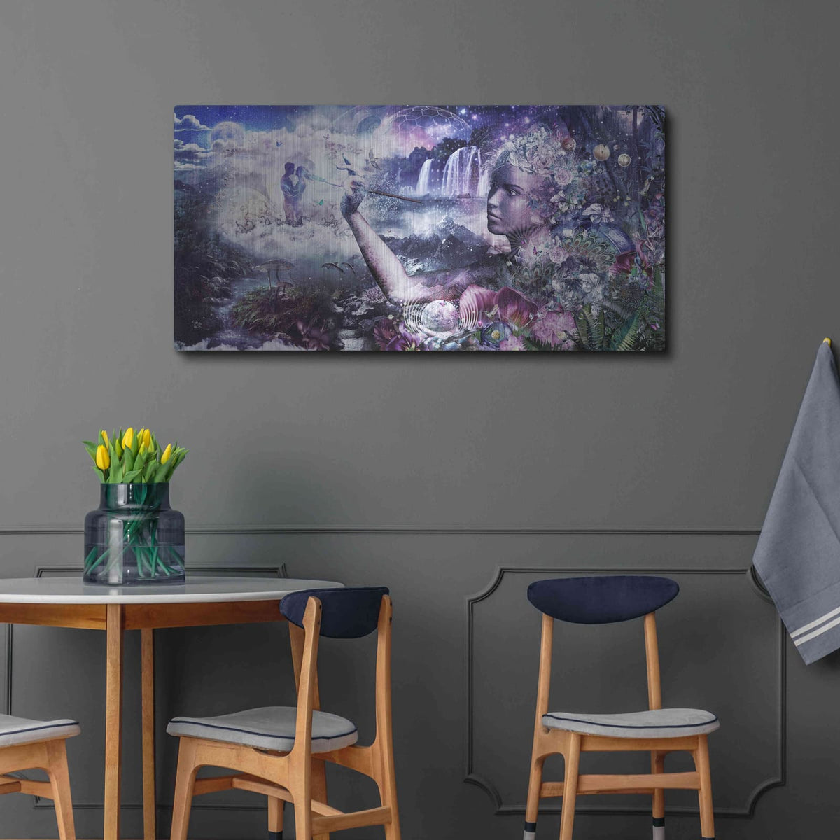 'The Painter' by Cameron Gray – Metal Wall Art, 48x24 room view
