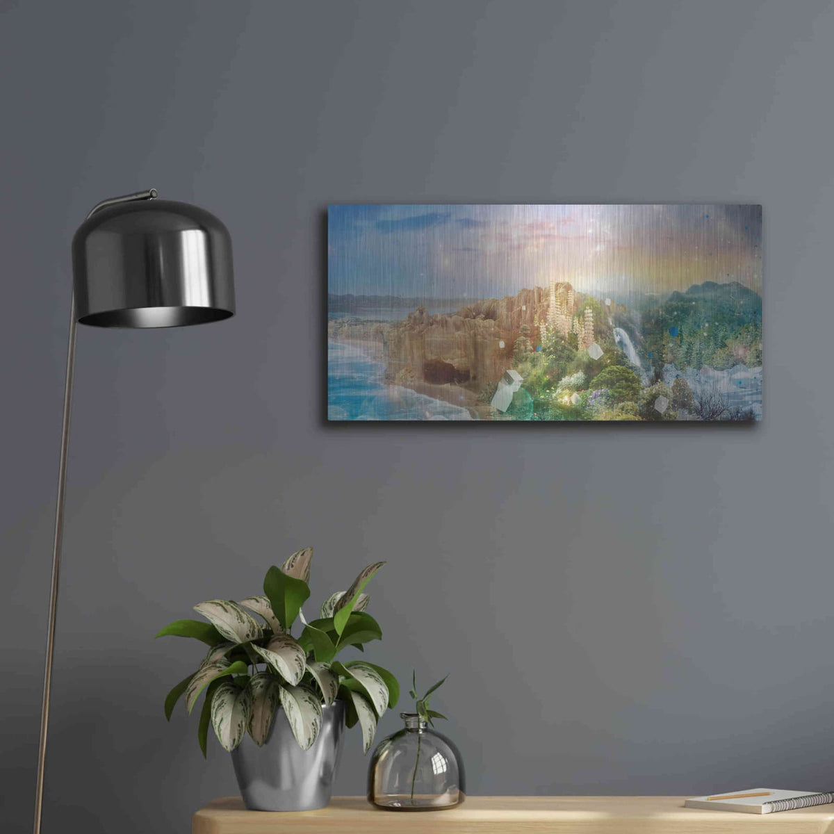 'Press Start Part 1' by Mario Sanchez Nevado – Metal Wall Art, 24x12 room view