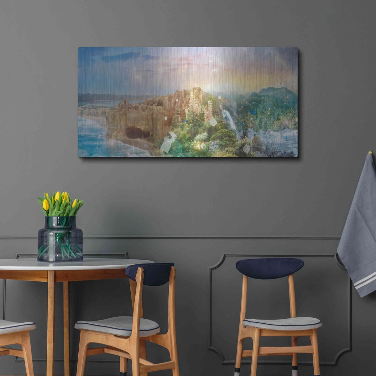 'Press Start Part 1' by Mario Sanchez Nevado – Metal Wall Art, 48x24 room view