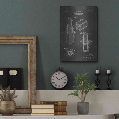 Luxe Metal Art 'Lipstick Case Blueprint Chalkboard Patent' Metal Wall Art,12x16
