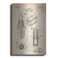 Luxe Metal Art 'Lipstick Case Blueprint Parchment Patent' Metal Wall Art