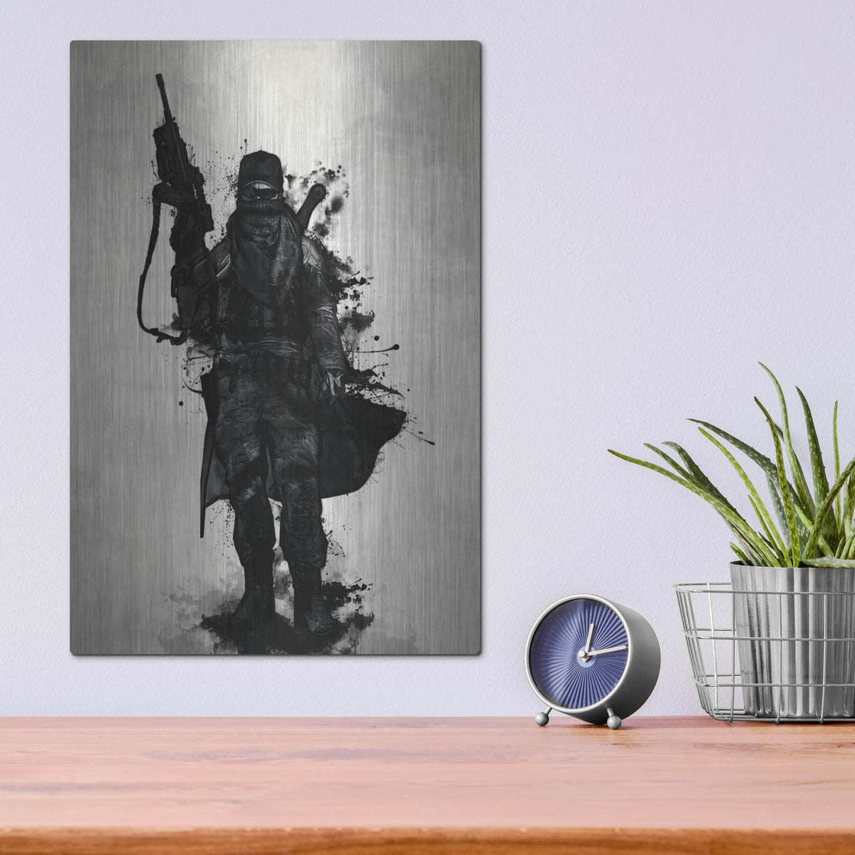 'Post Apocalyptic Warrior' by Nicklas Gustafsson – Metal Wall Art, 12x16 room view