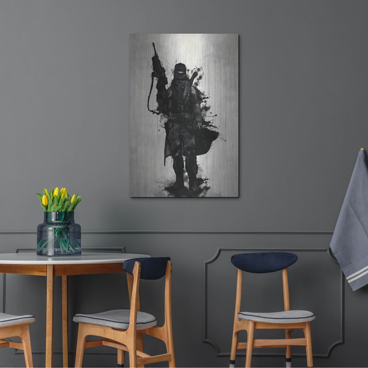 'Post Apocalyptic Warrior' by Nicklas Gustafsson – Metal Wall Art, 24x36 room view