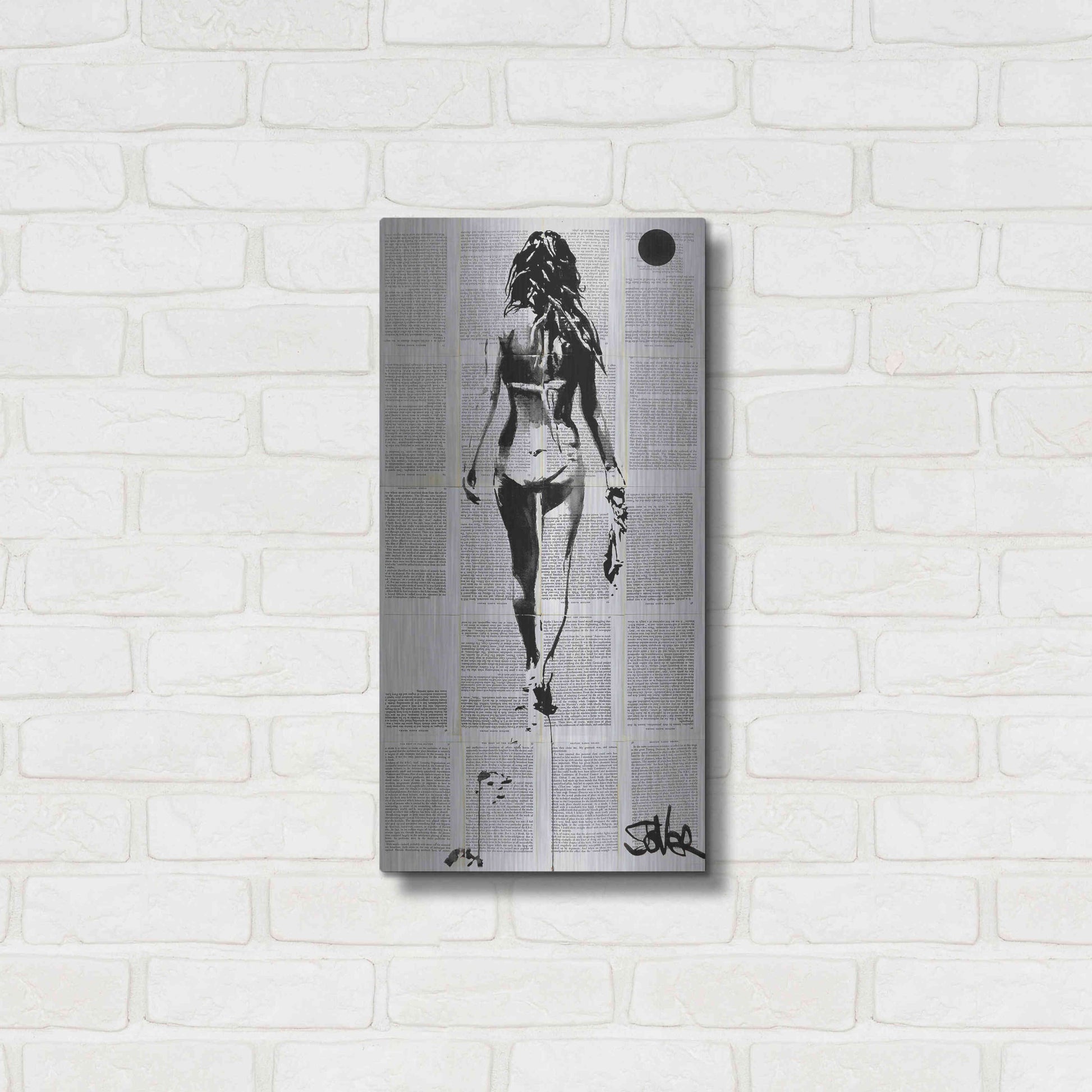 Luxe Metal Art 'Beachcomber' by Loui Jover, Metal Wall Art,12x24