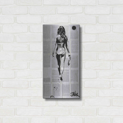 Luxe Metal Art 'Beachcomber' by Loui Jover, Metal Wall Art,12x24