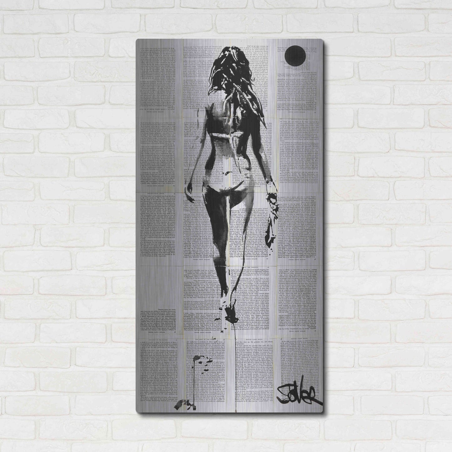 Luxe Metal Art 'Beachcomber' by Loui Jover, Metal Wall Art,24x48