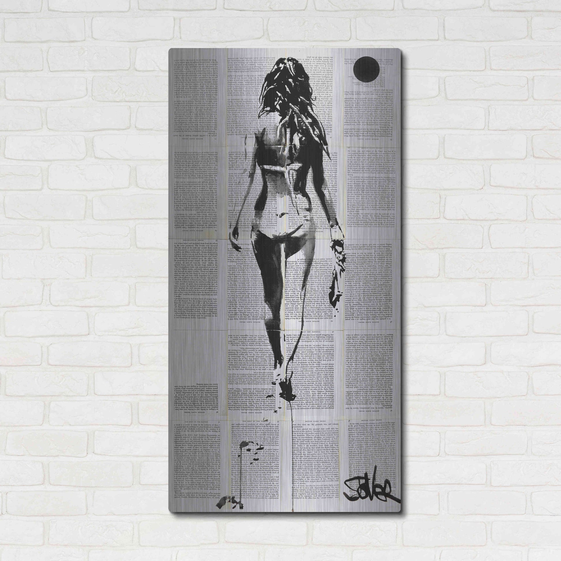 Luxe Metal Art 'Beachcomber' by Loui Jover, Metal Wall Art,24x48