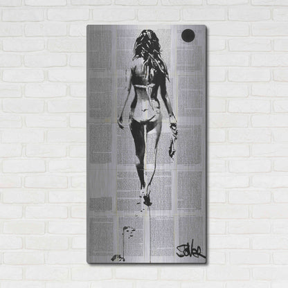 Luxe Metal Art 'Beachcomber' by Loui Jover, Metal Wall Art,24x48