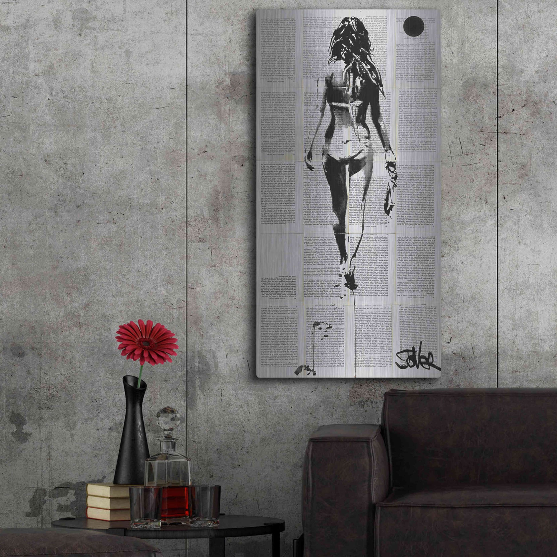 Luxe Metal Art 'Beachcomber' by Loui Jover, Metal Wall Art,24x48