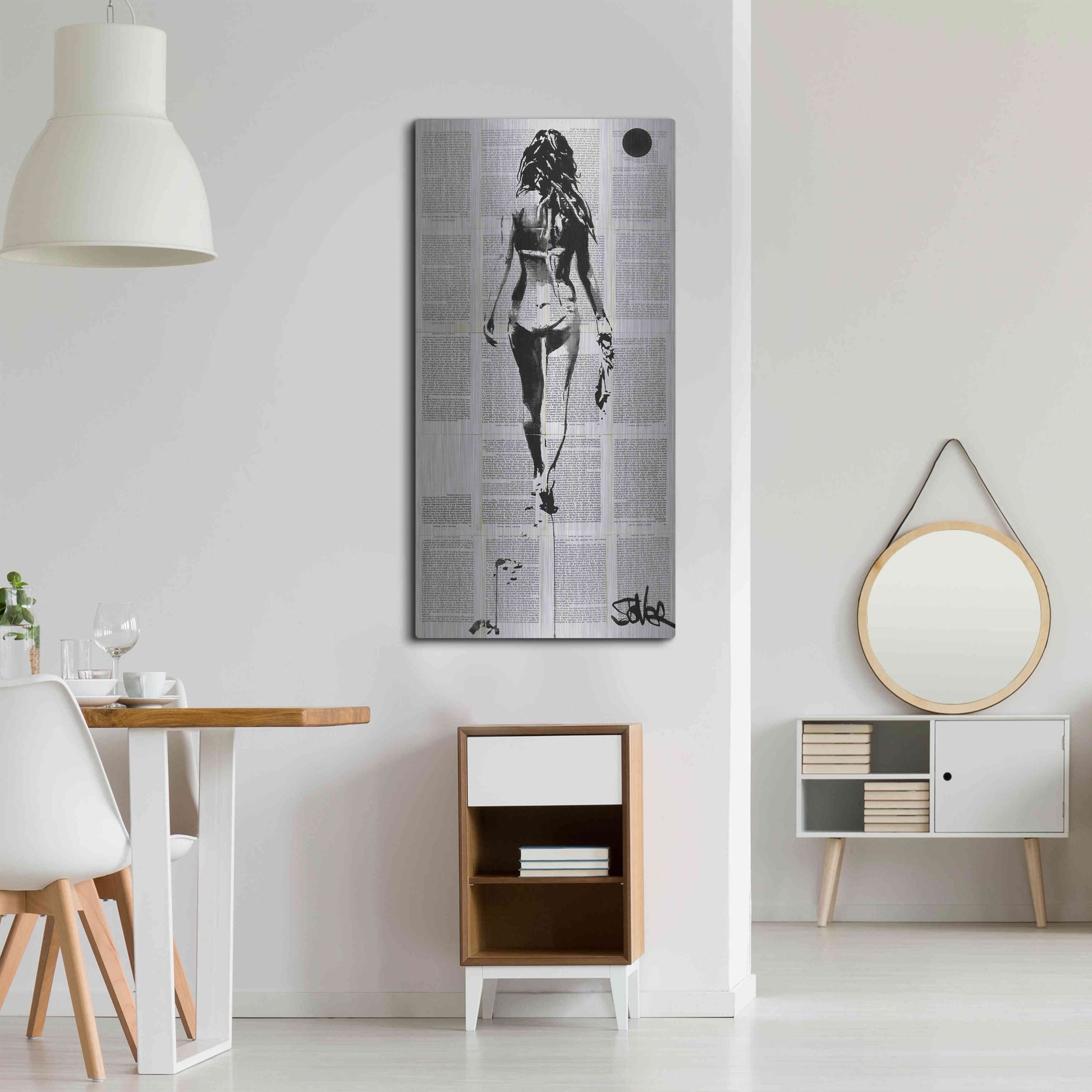 Luxe Metal Art 'Beachcomber' by Loui Jover, Metal Wall Art,24x48