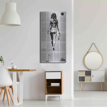 Luxe Metal Art 'Beachcomber' by Loui Jover, Metal Wall Art,24x48