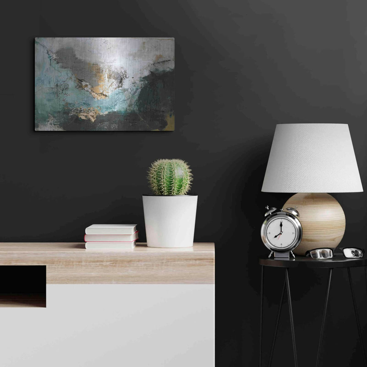 'Arctic Green' by Design Fabrikken – Metal Wall Art, 24x16 room view